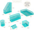 BLU MONACO 6 Piece Dark Teal Desk Organizer Set - Teal Desk Accessories for Women, Desktop Organization