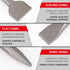 SDS-Plus Chisel Set for Rotary Hammer Drills, 3PC Masonry Concrete Drill Bit Set with Storage Case for Tile Removal