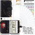 Onlyesh Budget Binder with Cash Envelopes, 28Pcs Money Organizer for Cash, Marble 6-Ring Money Saving Binder (Black).