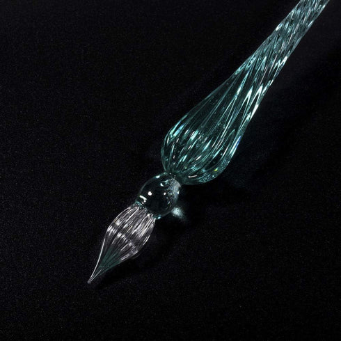 molshine Handmade Glass Dip Pen, Crystal Calligraphy Pen, Writing Drawing Decoration Gifts, Ice Green