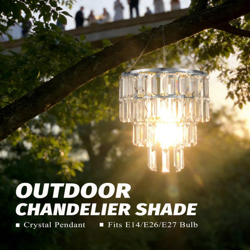 W9.84 H11 Modern Chandelier Shade, Faux Chandeliers Light Fixture Pendant Ceiling Lampshade for Girls Bedroom, X