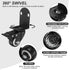 1.5" 2 PATIKIL Side Mount Casters with Brake Pcs L-Shaped Plate Swivel Wheel Bearing Rolling Caster for Furniture