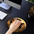 Running Horse Design Round Mouse Pad with Coasters Set, Non-Slip Rubber Mousepad for Office Desk Decor