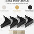 2.56'' Nails(4Pcs) Black Metal Corner Guards Decorative Wood Funiture, Box Corner Protectors, Metal Table Corners