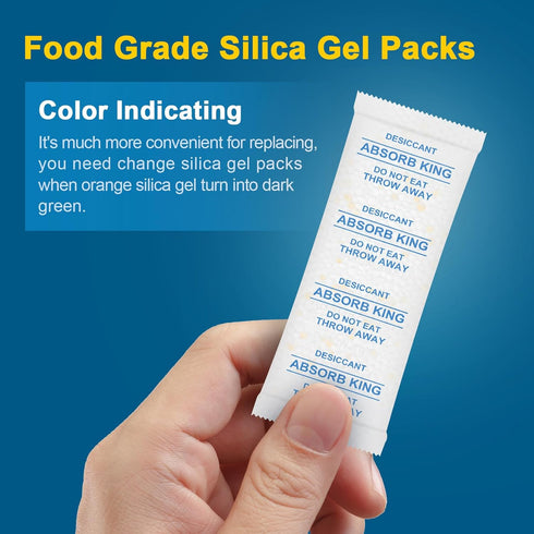Packets 500 Packs 5 Packets, Packs Silica Gel Gram Moisture Absorbers Food Grade Silica Premium Desiccant for Storage