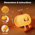 Lilampts 3 Dimmable Pumpkin Night Light, Cute Pumpkin Decor Silicone Night Lamp with Level Bedside Lamp Halloween Night