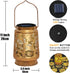 Solar Lanterns Outdoor Waterproof Hanging Solar Lights, Sunflower Garden Decor, Hanging Metal Garden Lights for Yard