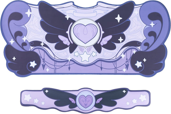 GeekShare Large Gaming Mouse Pad with Wrist Support Set, Non-Slip Rubber Back Desk Mat & Memory Foam Rest - Star Wings