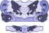 GeekShare Large Gaming Mouse Pad with Wrist Support Set, Non-Slip Rubber Back Desk Mat & Memory Foam Rest - Star Wings