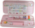 SHIDESHIN 9 Pcs Cute Pink Stationery Set Carrot Rabbit Kawaii Office Supplies Including