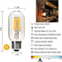YFXRLIGHT Dimmable T45 Bulb,2700K White,6W Bulbs,60 E26 Base,550Lm,Pack 6 LED Edison Warm Antique Tubular LED Filament