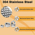 Juvielich 100pcs M5-0.8 304 M5 0.8mm Hex Nut, Stainless Steel, x Tiny Nuts Fasteners, Hex Drive, Metric, Right Hand