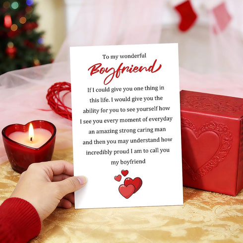 APIOTEIA Boyfriend Valentines Day Card Romantic Valentine's Day Card for Him Lovely Anniversary Cards for Boyfriend