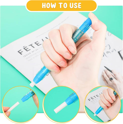 Crtiin 30 Pcs Retractable Erasers, Pen Style Mechanical Eraser, Funny Portable with Grip for Artists or Students