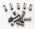 NC HAISDA 10 pcs EDC Knives Handle Pivot Pin Screw, 9mm Stainless Steel Rivets for Survival Knife Pocket Folding