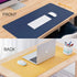 Dual Sided Leather Desk Pad (35.4 x 17"), Waterproof Office Mat, PU Mouse Pad, Desk Protector Cover (Blue/Yellow)