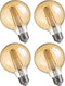 FLSNT G25 LED Edison Light Bulbs, 2200K Warm White, Dimmable, 40W Equivalent, 350LM, E26 Base, 4 Pack