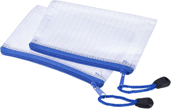 MECCANIXITY Mesh Zipper Bags, B8 Size File Document Pockets, Bill Pouch Folders for Office, Pack of 6