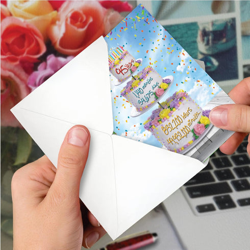NobleWorks 95th Milestone Happy Birthday Card - Funny Card for 95 Year Old, Senior Citizen Humor, Year Time Count 95