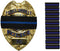 Mourning Band Strap for Badges by Hero's Pride, Elastic Funeral Honor Bands, Police Officers, Blue Line, 3/4" - 10 Pack