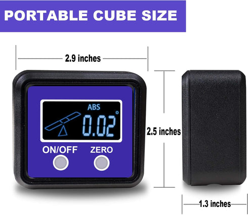 eOUTIL Digital Angle Gauge and Protractor, Inclinometer Level Box with Magnetic Base for Woodworking and Construction