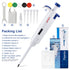 FOUR E'S SCIENTIFIC Adjustable Variable Volume Micropipette, Single Channel Pipettor for Laboratory (0.1-2.5uL)