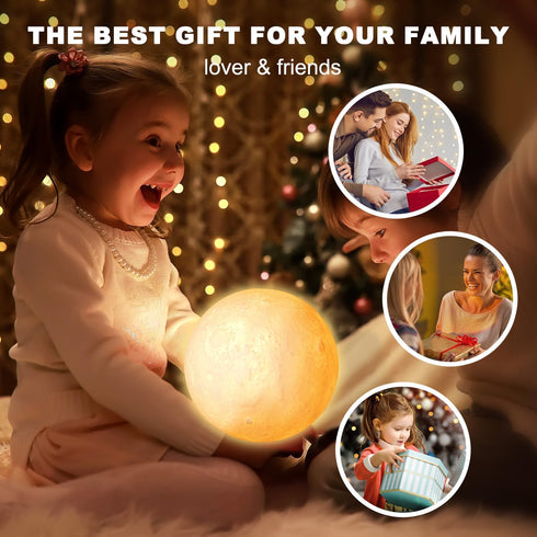 16 4.8 inch Moon Lamp Upgrade Colors, Moon Light Gifts for Girls Boys Kids Women Birthday, Teen Gifts Trendy Stuff