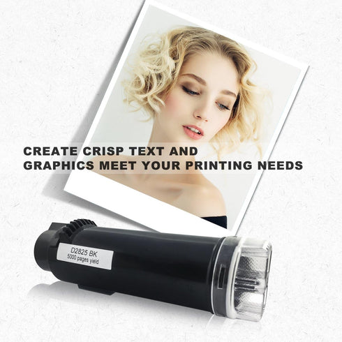 VICTORSTAR 4 Colors Compatible Toner Cartridges S2825cdn H625cdw H825cdw, Extra High Yield for Dell Color Laser Printers