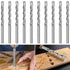 LYIYEYAN 10Pcs 3/16 Inch M2 Drywall Router Bits, Drywall Cutting Bit, High Speed Steel Spiral Downward Guidepoint Drill