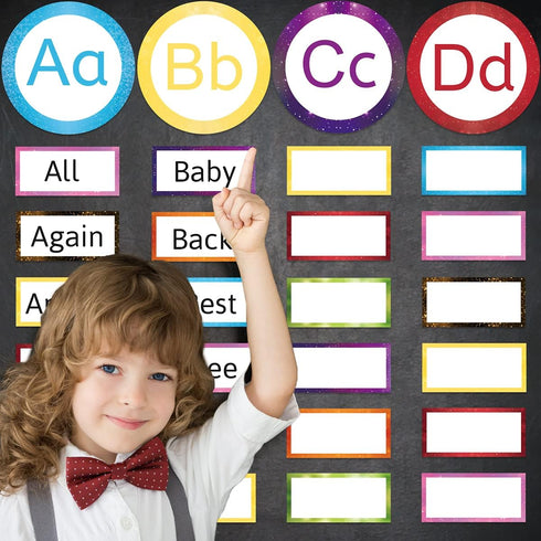 Word Wall Bulletin Board Set, 128 Pcs Alphabet Classroom Decoration