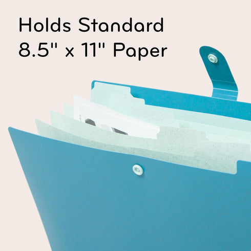 U Brands U-Eco 6 Pocket Poly Expandable Folder, Set of 3, Assorted Brights, Snap Button Closure, Letter Size