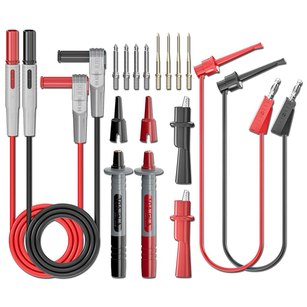 Goupchn Multimeter Test Leads Kit with Alligator Clips, Banana Plug to Test Hook Clips for Electrical Testing