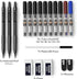 Nicpro 2.0 Mechanical Pencil Set, Black Metal, 3 PCS with Case, Drafting Lead Holder, Graphite Lead Refill & Colors