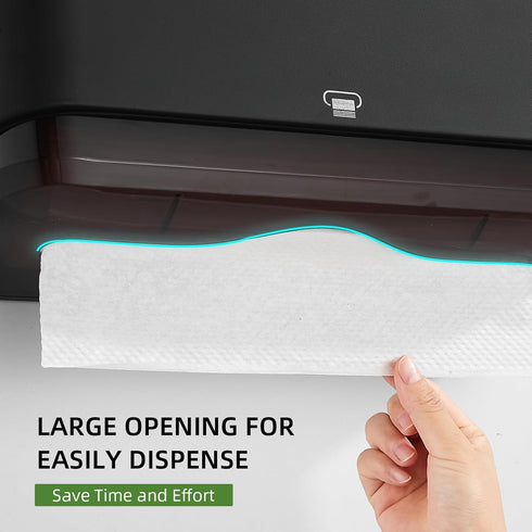 Wall Mount Paper Towel Dispensers, Modundry Multifold Paper Towel Dispenser with Smart Lock, Adhesive No Drilling