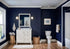 Countertop 17.7" 393.7" Yasinet Peel and Stick Wallpaper Blue Wallpaper Blue Contact Paper Navy Waterproof Self