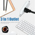 YOJOE 8 ft Flat Plug Extension Cord with 3 Outlets, 16/3 SJTW Heavy Duty for Christmas Lights