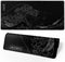 Japanese Gaming Mouse Pad - Black Kanagawa Large Non-Slip Rubber Base Waterproof Mousepad for Gaming, 31.5x11.8 Inch