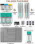 Nicpro Blocky Gear Art Mechanical Pencil Set with Case, 36PCS Metal Pencils 0.5, 0.7, 0.9mm & 2mm Lead Holder