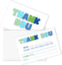 FTRZX Blue Kids Thank You Cards, Minimalist Thank You Card For Baby Shower