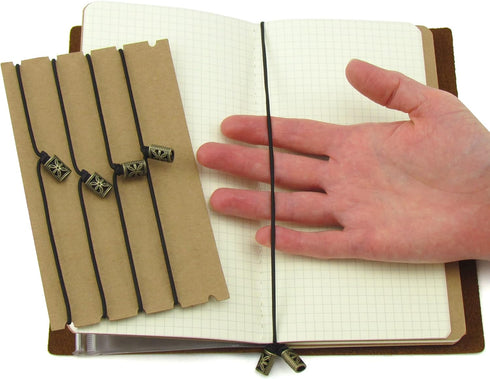 Traveller's Notebook Elastic Bands, Leather Journal Refill Connection Band Straps, 5 Pack of Jump Bands with Toggles