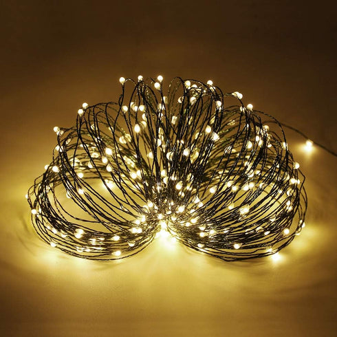 165ft 500 50M ER CHEN Led String Lights, Led Starry Lights on Green Copper Wire String Lights Power Adapter + Remote