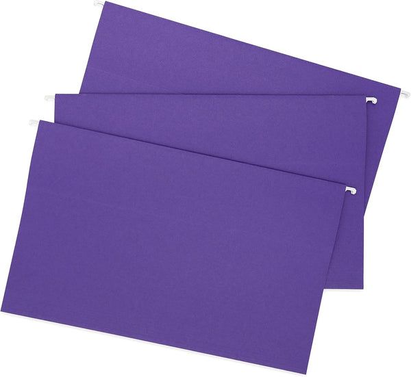 Smead Colored Hanging File Folder, Legal Size, Purple, 25 per Box (64486), Tabs Not Included