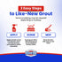 32 oz Clean-eez Grout-eez Tile Cleaner with Stand-Up Brush Head Heavy-Duty Stain Remover for Ceramic and Porcelain