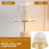 Generic E27 E26, Metal Lamp Shade for Flower Shadow Lampshade, Hollow Out Design Vintage Lamp Shades for Table Lamps