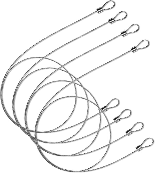 Eldraqth 120CM/3.9ft 2mm Outdoor Travel Security Cable Lock, 4 Pack Stainless Steel Security