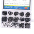 Glarks 300-Pieces Black Alloy Steel E-Clip External Retaining Ring Washer Assortment Set