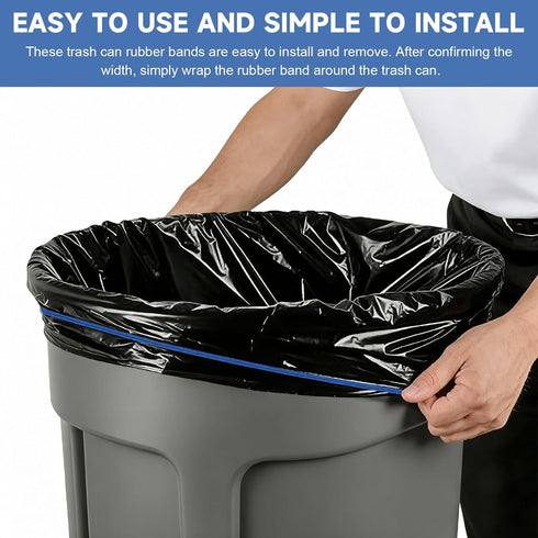 Darlingao Set 3, 1330 Trash Can Rubber Bands of Heavy Duty Elastic Garbage Can Bands Fit Gallon Trash Cans, Secure