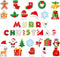 TaoBary 39 Pcs Christmas Bulletin Board Decorations Set - Merry Christmas Stockings, Balls, Gift Boxes for Classroom