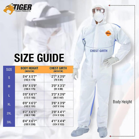 Coveralls for Men, Heavy Duty All Purpose Disposable Coveralls, Maximum Protection for Painting & Agriculture