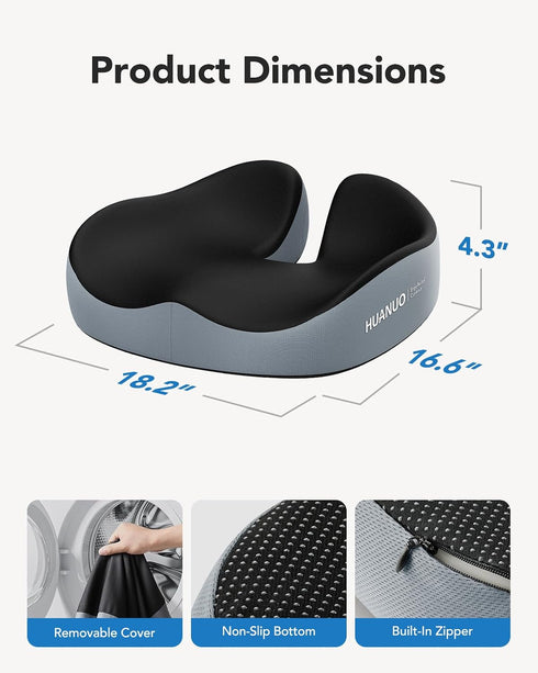 Tailbone HUANUO Seat Cushion for Office Chair, Extra Large Memory Foam Cushion for Office Chair,Car & Wheelchair